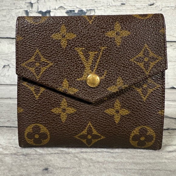 Louis Vuitton Portefeiulle Elise Trifold Wallet Monogram Canvas Leather - Picture 1 of 14